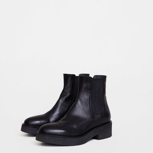 No. 6 Crepe Sole Black Boots 39/ 8.5
